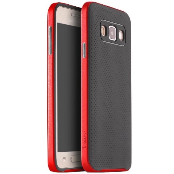 „IPAKY“ Kõva silikoon (TPU) kaaned - must / punane (Galaxy A3 2015)