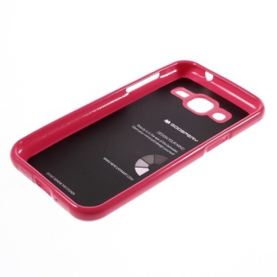 Samsung Galaxy J2 (J200) Mercury tamsiai rožinis kieto silikono tpu dėklas - nugarėlė / Priedai.lt