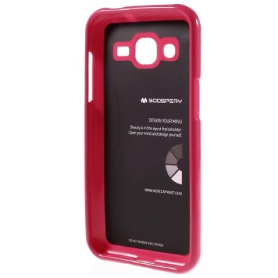 Samsung Galaxy J2 (J200) Mercury tamsiai rožinis kieto silikono tpu dėklas - nugarėlė / Priedai.lt