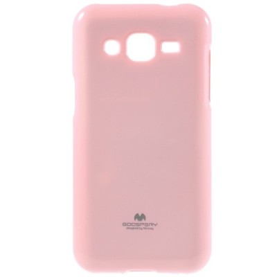 Samsung Galaxy J2 (J200) Mercury šviesiai rožinis kieto silikono tpu dėklas - nugarėlė / Priedai.lt