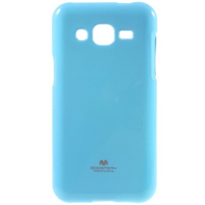 Samsung Galaxy J2 (J200) Mercury šviesiai mėlynas kieto silikono tpu dėklas - nugarėlė / Priedai.lt