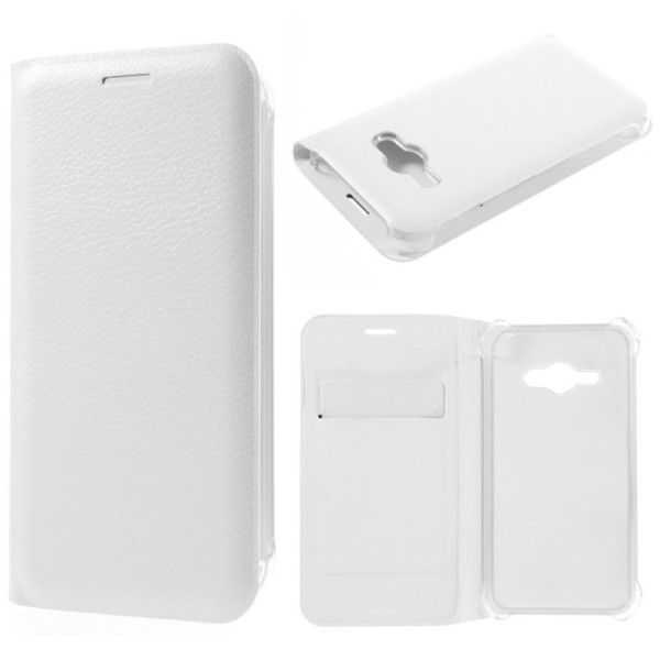„Smart Wallet“ tahke kaaned - valge (Galaxy J1 Ace)