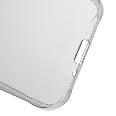 Samsung Galaxy J1 Ace (J110) skaidrus (permatomas) kieto silikono TPU ploniausias pasaulyje pilkas dėklas / Priedai.lt