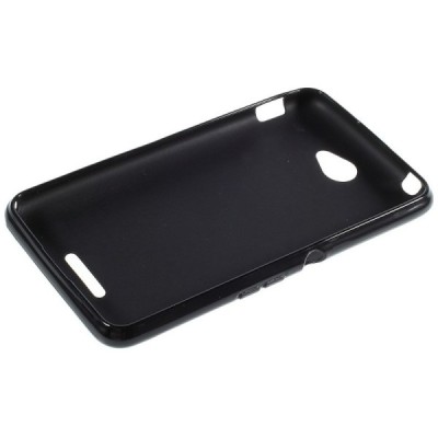 Sony Xperia E4 (Sony Xperia E4 Dual) kieto silikono TPU juodas dėklas - nugarėlė / Priedai.lt