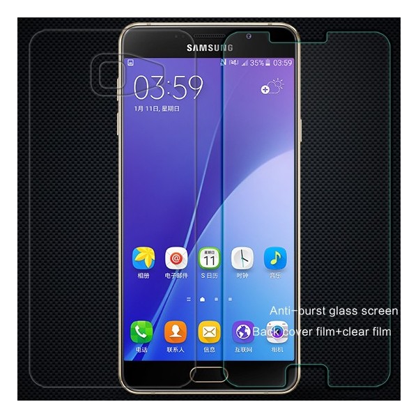 „Nillkin“ 9H Tempered Glass kaitsev ekraaniklaas 0.33 mm + tagumine film (Galaxy A7 2016)