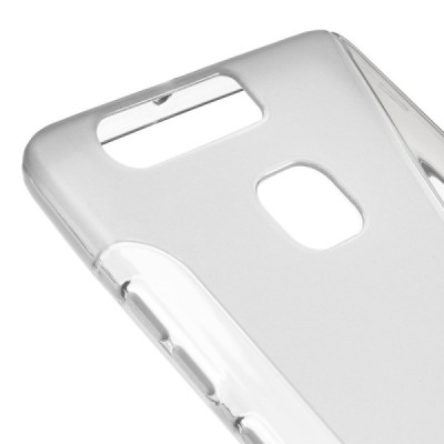 Huawei P9 skaidrus (permatomas) kieto silikono TPU pilkas dėklas - nugarėlė / Priedai.lt