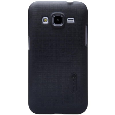 Samsung Galaxy Core Prime (G360) Nillkin Frosted Shield juodas plastikinis dėklas + apsauginė ekrano plėvelė / Priedai.lt