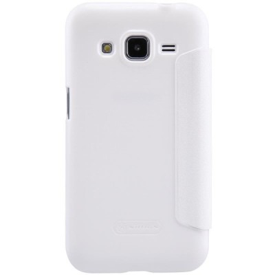 Samsung Galaxy Core Prime (G360) baltas odinis atverčiamas Nillkin Sparkle dėklas / Priedai.lt