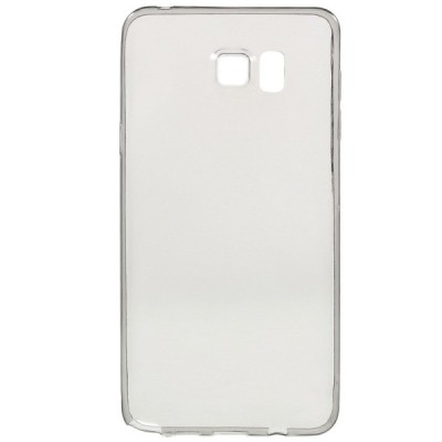 Samsung Galaxy Note 5 (N920) skaidrus (permatomas) kieto silikono TPU ploniausias pasaulyje pilkas dėklas / Priedai.lt