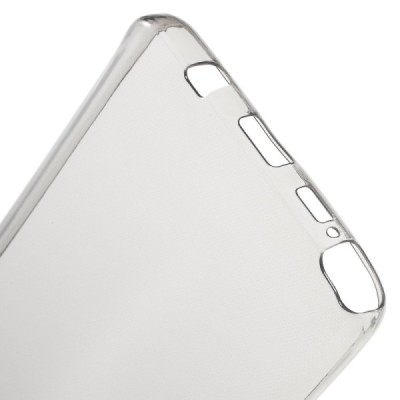 Samsung Galaxy Note 5 (N920) skaidrus (permatomas) kieto silikono TPU ploniausias pasaulyje pilkas dėklas / Priedai.lt