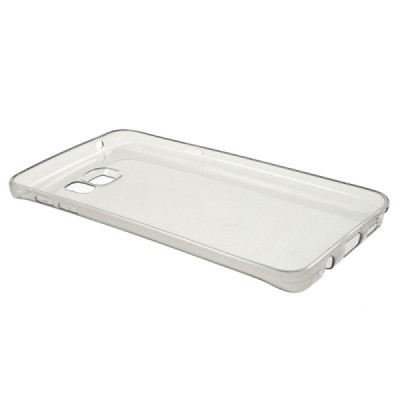 Samsung Galaxy Note 5 (N920) skaidrus (permatomas) kieto silikono TPU ploniausias pasaulyje pilkas dėklas / Priedai.lt