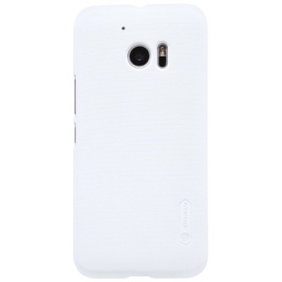 HTC 10 (Lifestyle) Nillkin Frosted Shield baltas plastikinis dėklas + apsauginė ekrano plėvelė / Priedai.lt