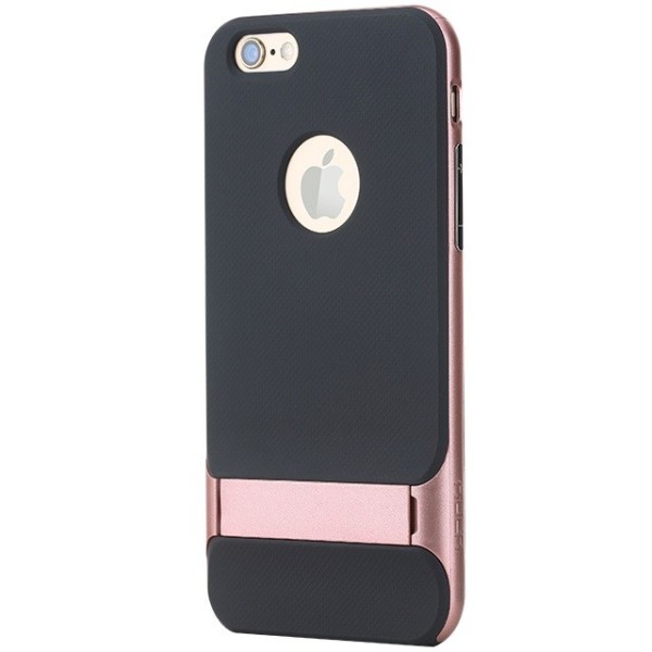 „Rock“ Royce Kickstand kaaned - must / roosa (iPhone 6 / 6s)