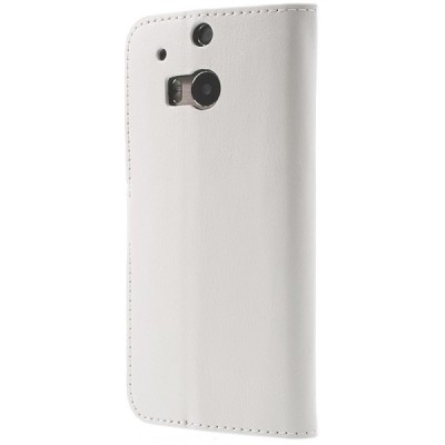 „Crazy Horse“ HTC One M8 baltas odinis atverčiamas dėklas/ Priedai.lt