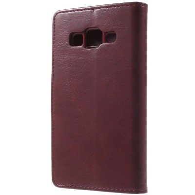 Mercury Blue Moon atverčiamas Samsung Galaxy Core Prime (G360) bordo odinis dėklas - piniginė / Priedai.lt