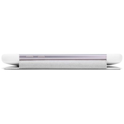 Prabangus „Nillkin“ Qin serijos baltas odinis atverčiamas Samsung Galaxy J7 2016 (J710) dėklas / Priedai.lt