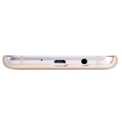 Samsung Galaxy J5 2016 (J510) Nillkin Frosted Shield auksinis plastikinis dėklas + apsauginė ekrano plėvelė / Priedai.lt