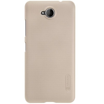 Microsoft Lumia 650 Nillkin Frosted Shield auksinis plastikinis dėklas + apsauginė ekrano plėvelė / Priedai.lt