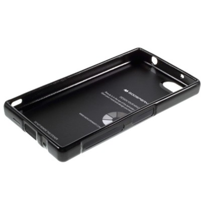 Sony Xperia Z5 Compact juodas Mercury kieto silikono (TPU) dėklas / Priedai.lt