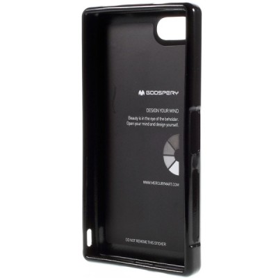 Sony Xperia Z5 Compact juodas Mercury kieto silikono (TPU) dėklas / Priedai.lt
