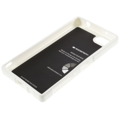 Sony Xperia Z5 Compact baltas Mercury kieto silikono (TPU) dėklas / Priedai.lt