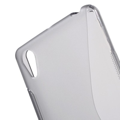 Sony Xperia X (F5121, F5122) kieto silikono TPU skaidrus pilkas dėklas - nugarėlė / Priedai.lt