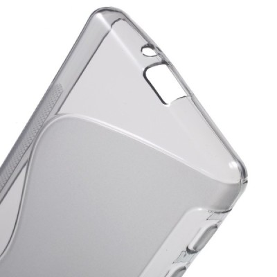 Sony Xperia X (F5121, F5122) kieto silikono TPU skaidrus pilkas dėklas - nugarėlė / Priedai.lt