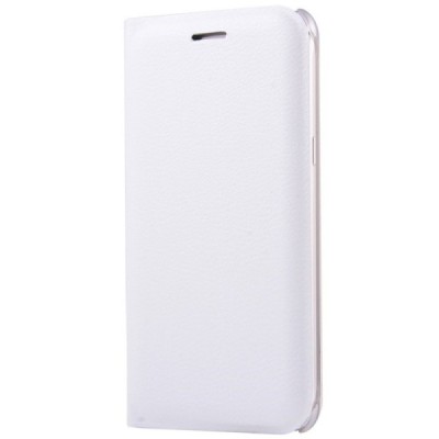 Samsung Galaxy J5 2016 (J510) baltas odinis atverčiamas Smart Wallet dėklas - piniginė / Priedai.lt