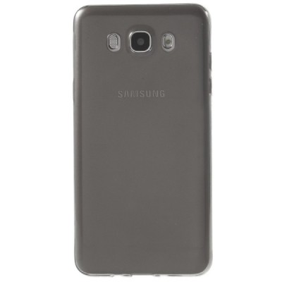 Samsung Galaxy J7 2016 (J710) skaidrus (permatomas) kieto silikono TPU ploniausias pasaulyje pilkas dėklas / Priedai.lt