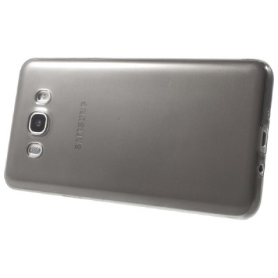 Samsung Galaxy J7 2016 (J710) skaidrus (permatomas) kieto silikono TPU ploniausias pasaulyje pilkas dėklas / Priedai.lt