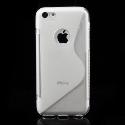 Skaidrus matinis silikoninis Apple iPhone 5C dėklas (dėkliukas) / Priedai.lt