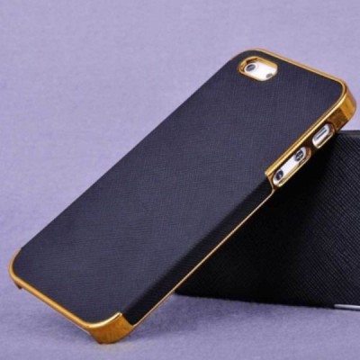 Apple iPhone SE (5, 5s) „Gold“ juodas elegantiškas dėklas / Priedai.lt