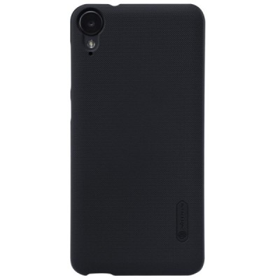 HTC Desire 825 Nillkin Frosted Shield juodas plastikinis dėklas + apsauginė ekrano plėvelė / Priedai.lt