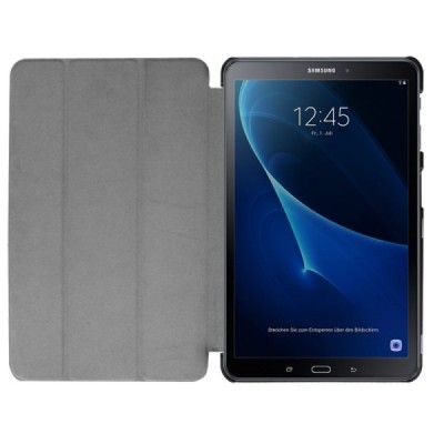 Samsung Galaxy Tab A 10.1 2016 (T580, T585) atverčiamas baltas odinis dėklas - knygutė / Priedai.lt