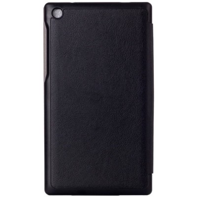 Lenovo Tab2 A7-30 atverčiamas juodas odinis dėklas - knygutė / Priedai.lt