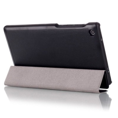 Lenovo Tab2 A7-30 atverčiamas juodas odinis dėklas - knygutė / Priedai.lt