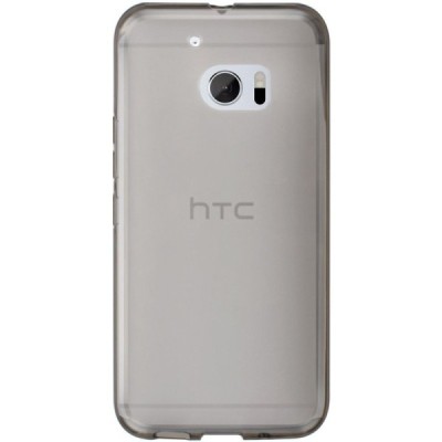 HTC 10 (M10 Lifestyle) skaidrus (permatomas) kieto silikono TPU ploniausias pasaulyje pilkas dėklas / Priedai.lt