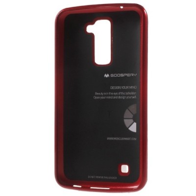 LG K10 (K420N) raudonas Mercury kieto silikono (TPU) dėklas - nugarėlė / Priedai.lt