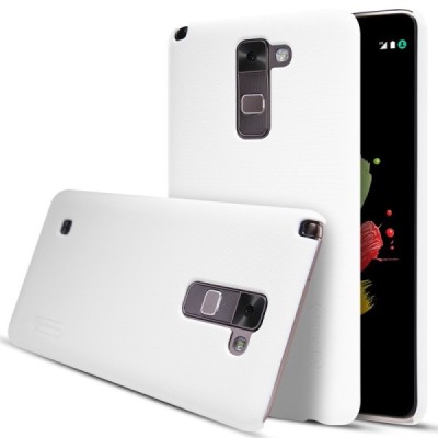 LG Stylus 2 (K520) Nillkin Frosted Shield baltas plastikinis dėklas + apsauginė ekrano plėvelė / Priedai.lt