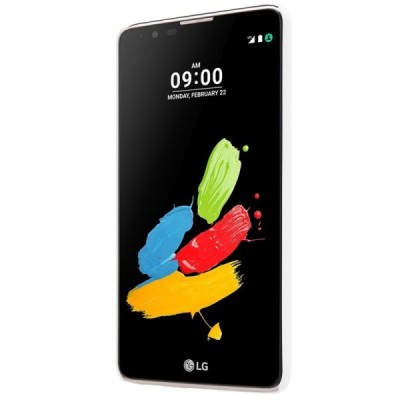 LG Stylus 2 (K520) Nillkin Frosted Shield baltas plastikinis dėklas + apsauginė ekrano plėvelė / Priedai.lt