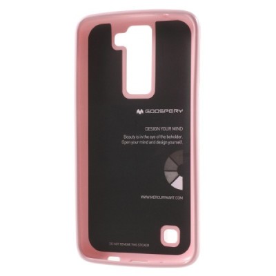 LG K8 šviesiai rožinis Mercury kieto silikono (TPU) dėklas - nugarėlė / Priedai.lt