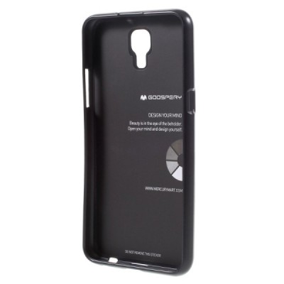 LG X-Screen (K500N) juodas Mercury kieto silikono (TPU) dėklas - nugarėlė / Priedai.lt