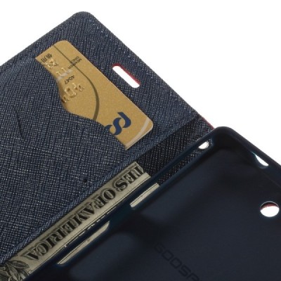Sony Xperia Z3 Compact Mercury raudonas atverčiamas dėklas - piniginė / Priedai.lt