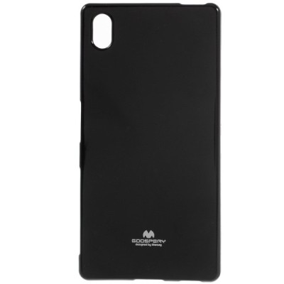 Sony Xperia Z5 Mercury juodas kieto silikono tpu dėklas - nugarėlė / Priedai.lt