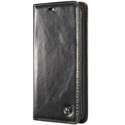 LG G5 (H850) „CaseMe“ solidus atverčiamas juodas odinis dėklas - knygutė / Priedai.lt