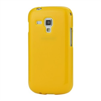 Geltonas silikoninis TPU Samsung Galaxy S Duos S7562 (Samsung Galaxy Trend S7560) dėklas (dėkliukas) / Priedai.lt