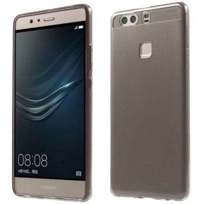Huawei P9 Plus (Huawei Ascend P9 Plus) skaidrus (permatomas) kieto silikono TPU ploniausias pasaulyje pilkas dėklas / Priedai.lt