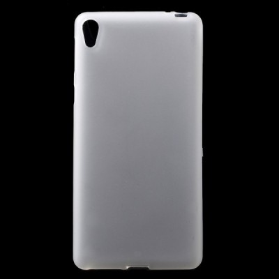Sony Xperia E5 (Sony Xperia E5 Dual) kieto silikono TPU skaidrus, baltas dėklas - nugarėlė / Priedai.lt