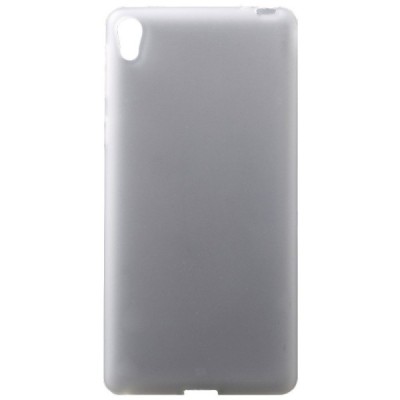 Sony Xperia E5 (Sony Xperia E5 Dual) kieto silikono TPU skaidrus, baltas dėklas - nugarėlė / Priedai.lt