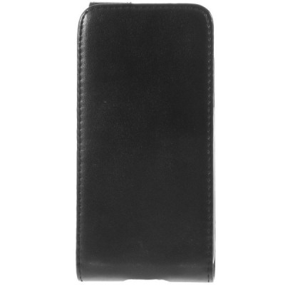 Samsung Galaxy S5 mini (G800) vertikaliai atverčiamas juodas odinis dėklas - piniginė / Priedai.lt